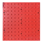 24 in.x 24 in. Red Cast Iron Detectable Warning Plate